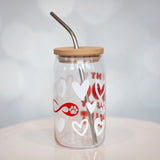My Dog Has My Heart Glass Cup