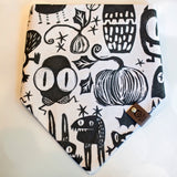 Gothic Halloween Monsters Dog Bandana